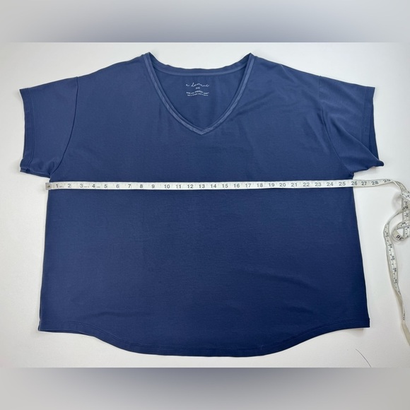 a domani sleep Breezy Short Sleeve Pajama Woven V Neck T Shirt Size XXL - Picture 7 of 13